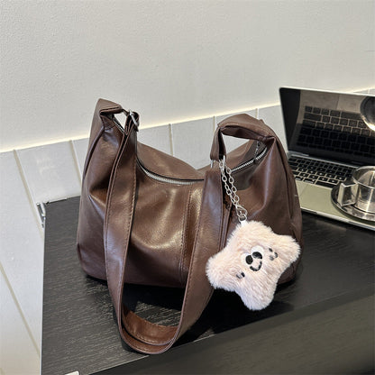 Women's Retro Tote Bag Trendy Niche Crossbody & Shoulder Bag for Commuting