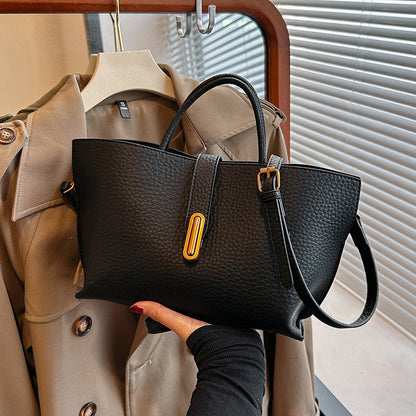Women's Vintage Commuter Tote - XL Capacity Pebbled PU or Sueded Tote | Convertible Carry & Retro Design